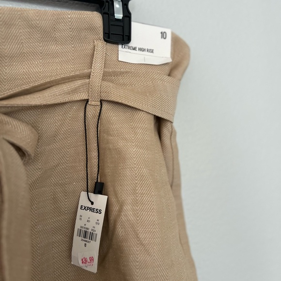 Express Tan Extreme High Rise Shorts Size 10 - Picture 2 of 5